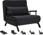 Hupmad Convertible Bed Sleeper Chair, Tri-fold Upholstered Armchair Sleeper by Hupmad