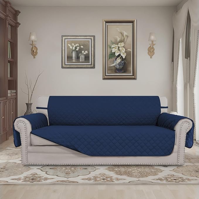 Easy-Going Reversible Couch Cover, 4 Seater Sofa, XX-Large Sofa, Water - Image 2