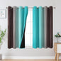 Brown and Teal Ombre Blackout Curtains by ESTELARTEXTILER