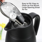 70 oz Thermal Coffee Carafe, Updated 2 PCS Insulated Stainless Steel Coffee Carafes for Keeping Hot Coffee & Water Hot Beverage-12Hours, Double Walled Vacuum Coffee Carafe(Black+Red)