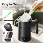 Milk Frother, 4 in 1 Electric Milk Steamer, Hot and Cold Foam Maker, 11.8 oz/350 mL Milk Warmer, Frother for Coffee Latte, Cappuccino, Hot Chocolate, 1 min Fast Frothing, Auto Shut-Off