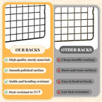 Cooling Racks for Cooking and Baking - 2 PCS 10" x 15" Grid Wire Baking Rack for Oven Cooking, Baking, Grilling, Roasting -Dishwasher Safe Bacon Rack- Fits Jelly Roll Cookie Sheet Pan