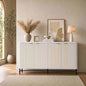 Fatmok 65" Buffet Cabinet with Storage, Fluted Credenza Sideboard with 4 Doors by Fatmok