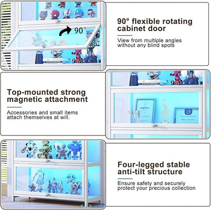 Display Cabinet with Acrylic Glass Doors 67.7'' Tall Curio Cabinet - Image 4