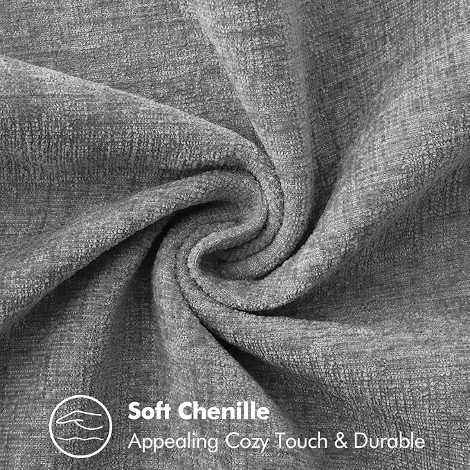 MIULEE Decorative Euro Sham Pillow Covers 24x24 Inch Dark Gray 2 Pack | - Image 3