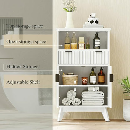 Fatmok Buffet Cabinet with Storage Set of 2, Wood Buffet Sideboard Console Table - Image 5