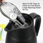 Thermal Coffee Carafe, Updated Insulated Stainless Steel Coffee Carafes for Keeping Hot Coffee & Water Hot Beverage-12Hours, Double Walled Vacuum Coffee Carafe (black)