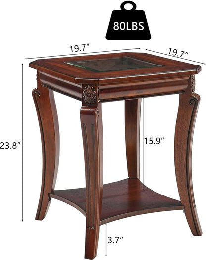 Traditional Distressed Farmhouse Style Coffee Table Set - Image 2