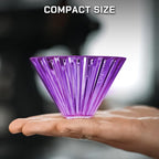 MAVO Pour Over Coffee Dripper, Detachable Hand Drip Brewer, Pour Over Coffee Maker, Compatible with V01 Paper Filters & Wave Filter 155, Purple