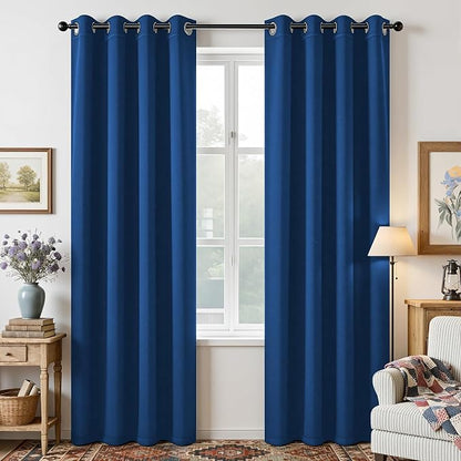 Joydeco Blackout Curtains 84 inches Long 2 Panels Set, Thermal Insulated Long by JOYDECO