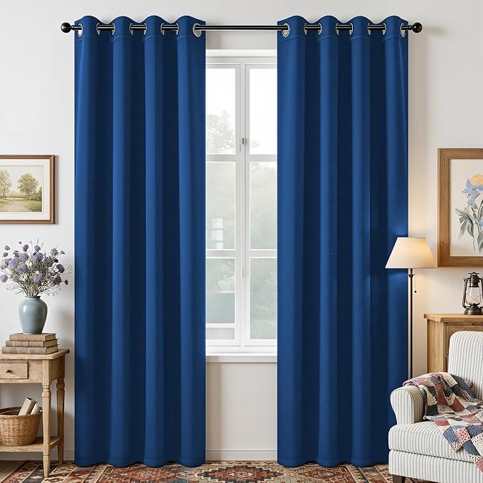 Joydeco Blackout Curtains 84 Inch Length 2 Panels Set, Thermal Insulated Long by JOYDECO