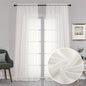 Chyhomenyc Extra Long Sheer Curtains 120 Inch, 2 Panels, Ivory | Light Filtering by Chyhomenyc