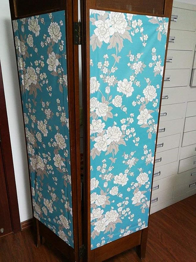Vintage Floral Self Adhesive Wall Paper Shelf Liner Funitures Dresser Drawer - Image 5