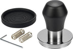Normcore 51mm Coffee Tamper V4.1 Mini, Spring-Loaded with Click Feedback, Self-Leveling Stainless Steel Flat Baffle, Compatible with 51mm Espresso Machines Portafilter, Black