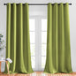 NICETOWN Fresh Green Room Darkening Curtains 102 inch Length, Grommet Energy by NICETOWN