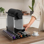 Storage Drawer for Nespresso Original Line， Coffee Pod Holder for Counter Acrylic Coffee Capsule Organizer - 40 Pods