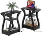 FROMJBEST Black End Table Set of 2 by FROMJBEST