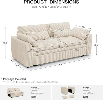 Belffin Large Modular Sectional Sofa - Image 2