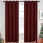 Yakamok Room Darkening Curtains 52x84 inch Length Burgundy Red-Living Room | 2 by Yakamok
