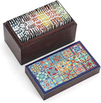 Octavius Assorted Tea Gift Set | 6 Assorted Black & Green Teas | 30 Teabags | Wooden Tea Sampler Pack w/Tile Motif Design | Pack of 2 | Mothers Day Tea Gift Box