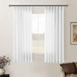 Snow White Pinch Pleated Linen Semi Sheer Curtains 54 Inch Length 2 Panels | by Twodrapes