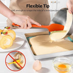 U-Taste Silicone Baking Spatula Set: 600ºF High Heat Resistant, Food Grade Flexible Rubber Kitchen Cooking Mixing Scraper, Food Grade Seamless Utensil for Nonstick Cookware Set of 3 (Colorful)