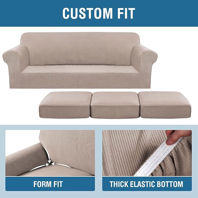 H.VERSAILTEX 4 Piece Stretch Sofa Covers - Image 6