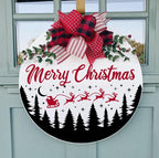 Christmas Stencils 12” Large Christmas Stencils for Crafts Reusable Christmas Stencil Holiday Drawing Templates for Door Hanger Porch Wreath Doormat Window Glass Decor(XMS Half R Stencil 03-14p)