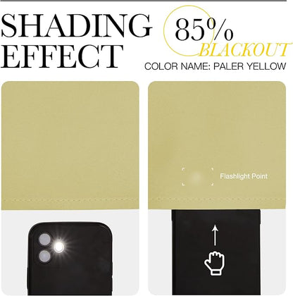 NICETOWN Paler Yellow Blackout Curtains - Image 5