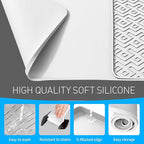 Silicone Coffee mat 24''x16'' – Non-Slip Bar Mat with Detachable Drying Layer for Espresso Machines, Countertops & Dish Racks