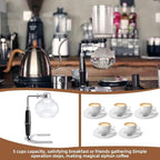 Amarine 5-Cup Tabletop Siphon Coffee Maker, 16 Ounce, Clear with Alcohol Burner (TCA-5)