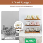 Coffee Mug Holder Wooden Cup Station Organizer 3 Tier Cup Holder for Coffee Bar Mug Display Rack for Countertop Mug Holder Shelf for Home Kitchen Walnut Wood