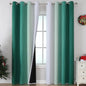 Green and Greyish White Blackout Curtains 52Wx84L 2 Panels | Ombre Curtains by ESTELARTEXTILER