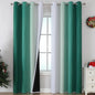 Green and Greyish White Blackout Curtains 52x108 2 Panels | Ombre Curtains by ESTELARTEXTILER