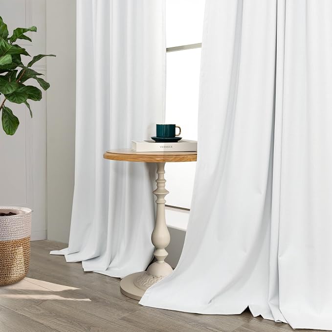 Blackout Curtains 108 Inch Long 2 Panels Burg Sound Curtains Noise Reducing - Image 8