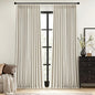 MIULEE Linen Pinch Pleated 100% Blackout Linen Curtains 40x84 Inches | Room by MIULEE