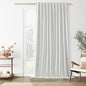 White 100% Blackout Linen Curtains 70 Inch Wide by 108 Inch by Guken