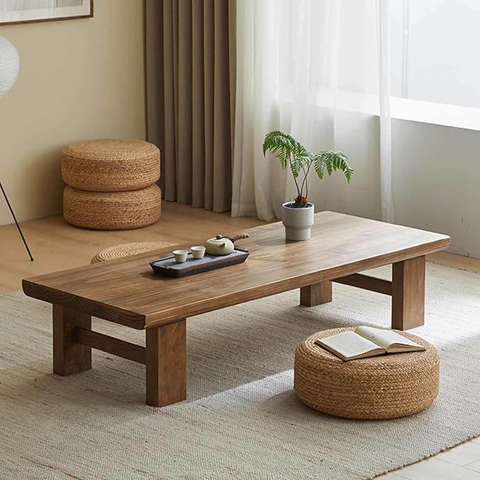 Japanese Style Solid Wood Coffee Table - Image 4