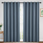 Yakamok Room Darkening Curtains 70x84 inch Length Stone Blue-Living Room | 2 by Yakamok