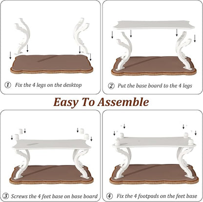 Function Home Farmhouse Coffee Table, 2-Tier Center Table - Image 9