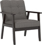 Modern Accent Chair with Arm Rest, Upholstered Linen Fabric Leisure Chair with by Unknown
