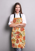 I Love Pizza Bib Apron with Adjustable Neck for Men Women,Suitable for Home Kitchen Cooking Waitress Chef Grill Bistro Baking BBQ Cobbler Apron