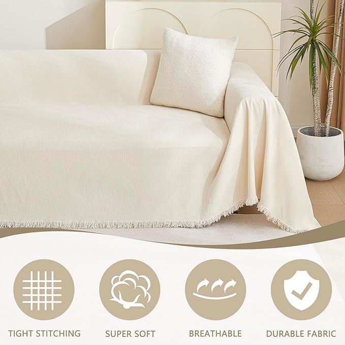 MYSKY HOME Couch Cover 3 Cushion Sofa - Image 2