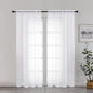 Chyhomenyc White Sheer Curtains 72 Inch Length 2 Panels, Light Filtering Top by Chyhomenyc