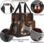 Coffee Beans Cup Coffee Maker Carring Bag Travel Carrying Storage Tote Bag Compatible with Keurig K-Mini or K-Mini Plus Portable Single Serve Coffee Brewer Case with Pockets for K-cup Pods