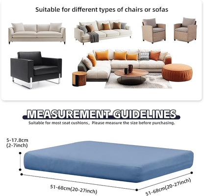 8Pcs Patio Cushion Covers, Outdoor Stretch Cushion Covers, Washable | Stretch - Image 2