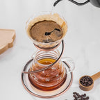 Coffee Pour Over Set – Complete Pour Over Coffee Maker with Dripper, 40Filters, and Metal Stand – Portable & Stylish Style Drip Coffee Brewer