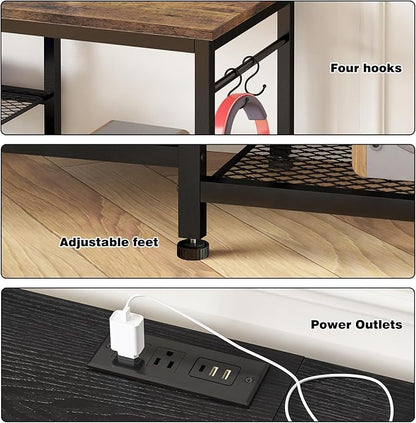 YGEOMER TV Stand for Tvs Up to 55 Inch, Entertainment Center - Image 3