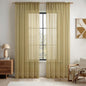 MIULEE Dark Gold Sheer Curtains 54 X 108 Inches, 2 Panels | Solid Color by MIULEE