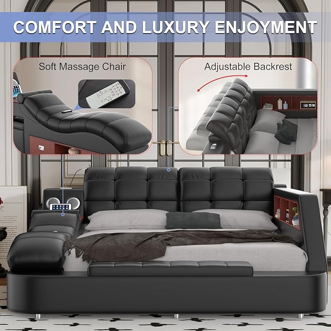 AF ARTISAN FURNITURE Queen Size Smart Multifuncional Bed Frame - Image 6